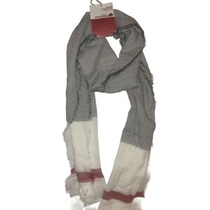 Great Northern Grey, White & Red Scarf